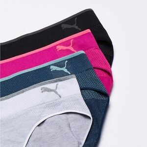 NWT Puma 4 Pack Performance Bikini 360 Degree Stretch Women Small